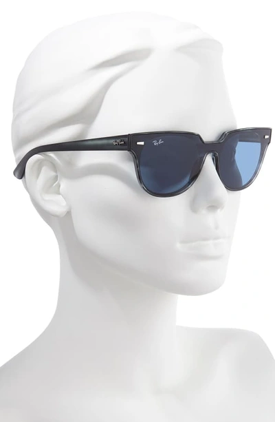 Shop Ray Ban 51mm Square Sunglasses In Blue Havana/ Blue Solid