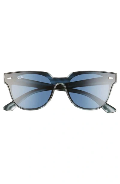 Shop Ray Ban 51mm Square Sunglasses In Blue Havana/ Blue Solid