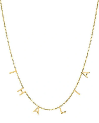 Shop Zoe Lev Jewelry Personalized 14k Gold 6 Mini Initial Necklace