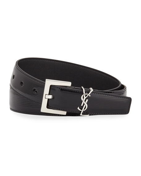 ysl belt silver