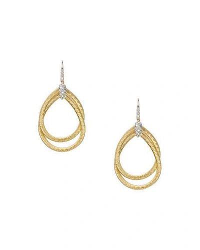 Shop Marco Bicego Diamond Cairo 18k Serpentine-drop Earrings