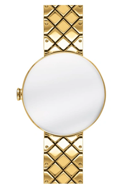 Shop Movado Sapphire Diamond Bracelet Watch, 30mm In Gold/ Silver Mirror/ Gold