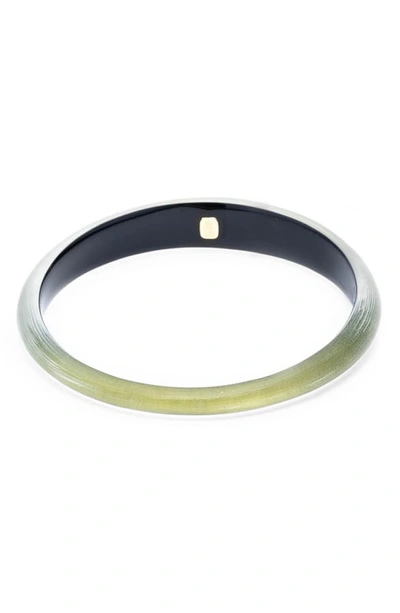 Shop Alexis Bittar 'lucite' Skinny Tapered Bangle In Light Sage Multi