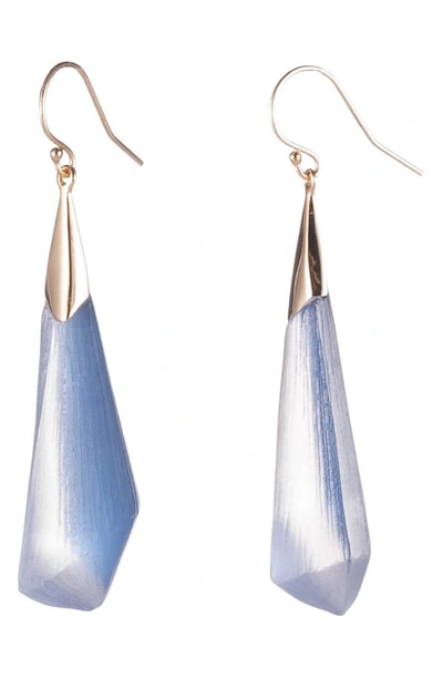 Shop Alexis Bittar Faceted Wire Earrings In Horizon Blue