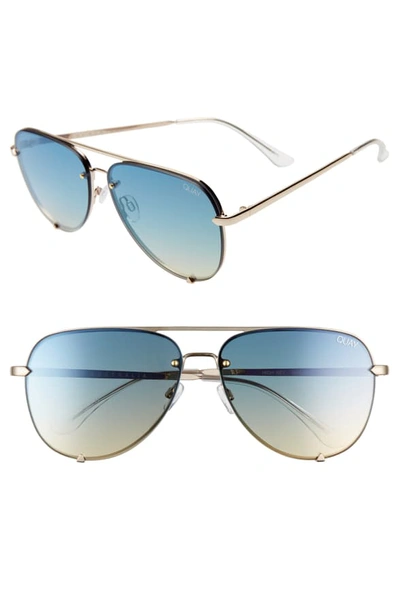 High key 65mm oversize rimless hotsell aviator sunglasses