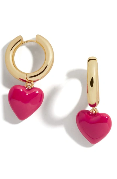 Shop Baublebar Fiona Huggie Hoop Earrings In Pink