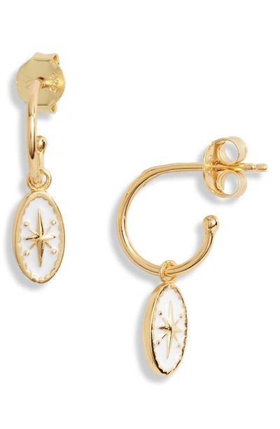 Shop Argento Vivo North Star Huggie Hoop Earrings In Gold