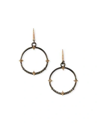 Shop Armenta Cuento Diamond Crivelli Hoop-drop Earrings In Silver