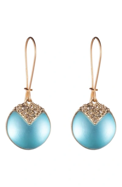 Shop Alexis Bittar Crystal Encrusted Lucite Drop Earrings In Light Turquoise