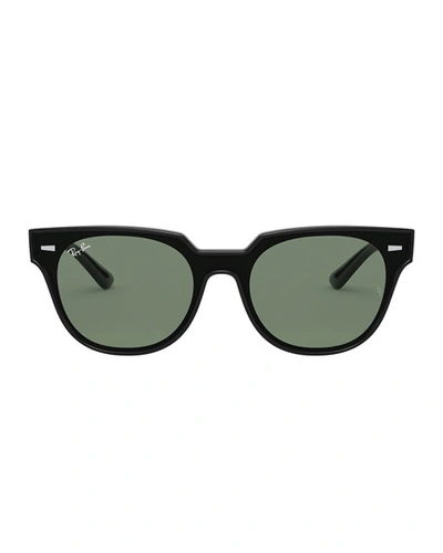 Shop Ray Ban Square Gradient Sunglasses In Black/green