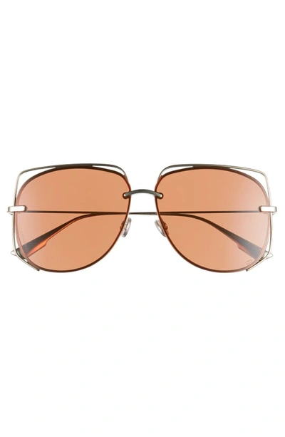 Shop Dior Stellair 61mm Aviator Sunglasses In Gold/ Orange