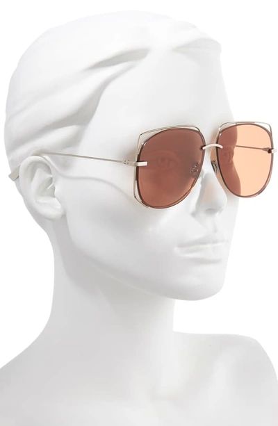 Shop Dior Stellair 61mm Aviator Sunglasses In Gold/ Orange