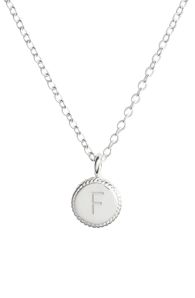 Shop Anna Beck Initial Pendant Necklace In F - Gold/ Silver