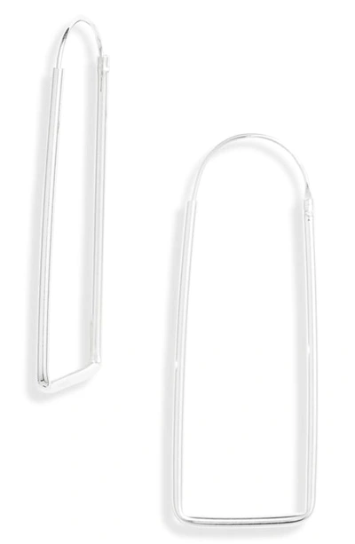 Shop Argento Vivo Geo Endless Hoop Earrings In Silver