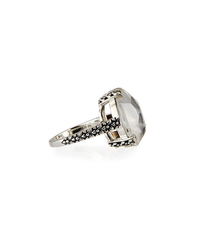 Shop Stephen Dweck Galactical Fantasy Natural Quartz Mother-of-pearl Ring In Clear