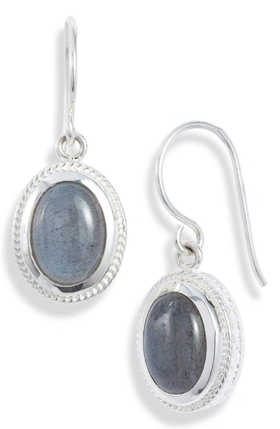 Shop Anna Beck Labradorite Drop Earrings In Silver/ Labradorite