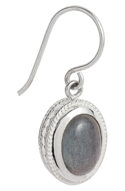 Shop Anna Beck Labradorite Drop Earrings In Silver/ Labradorite