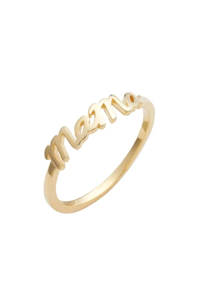 Shop Argento Vivo Mama Ring In Gold