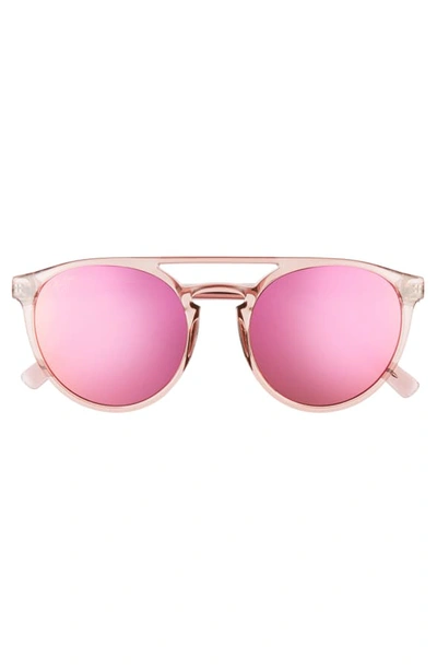 Shop Maui Jim Ah Dang! 52mm Polarizedplus2 Flat Top Sunglasses In Transparent Pink/ Maui Sunrise