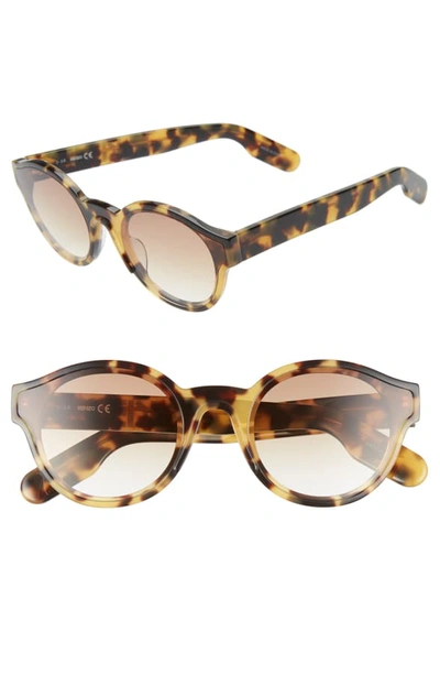 Shop Kenzo 58mm International Fit Round Sunglasses In Blonde Havana/ Gradient Brown