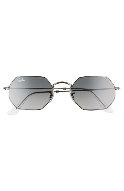 Shop Ray Ban 53mm Rectangular Sunglasses - Gunmetal/ Grey Gradient