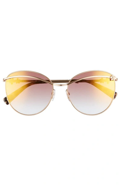 Shop Marc Jacobs Daisy 59mm Tinted Butterfly Sunglasses In Gold Copper