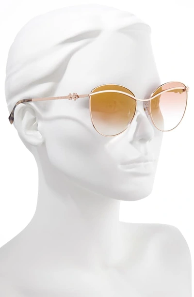 Shop Marc Jacobs Daisy 59mm Tinted Butterfly Sunglasses In Gold Copper
