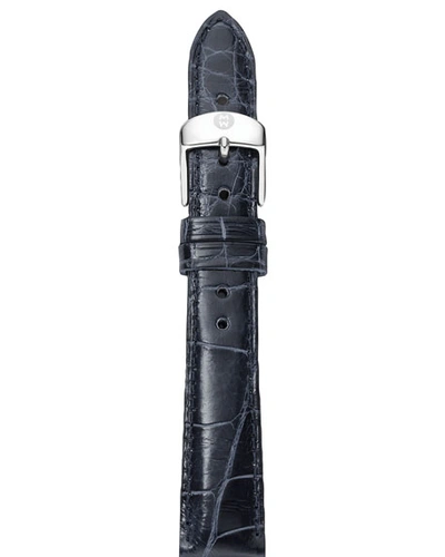 Shop Michele 18mm Alligator Strap, Navy