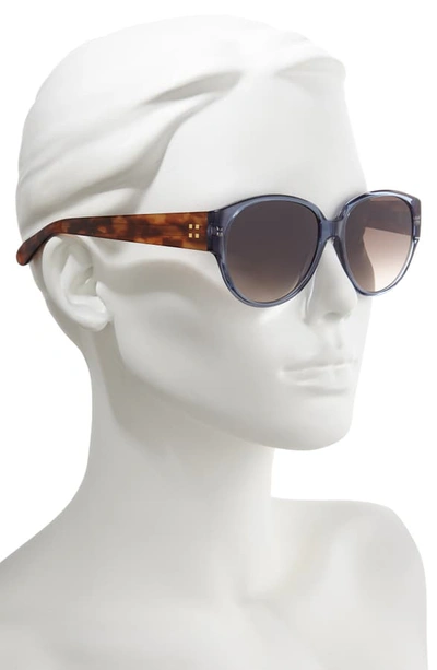 Shop Givenchy 57mm Round Sunglasses - Blue/ Brown