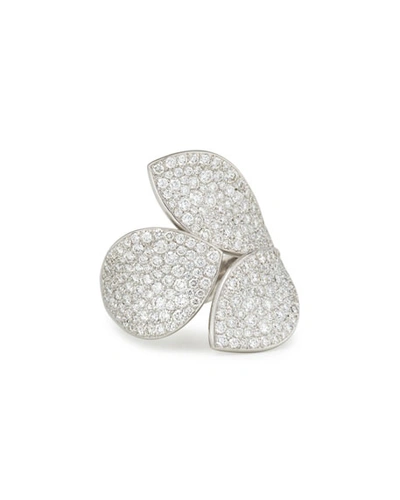 Shop Pasquale Bruni Giardini Segreti 18k White Gold Diamond Leaf Ring, 2.1 Cts.