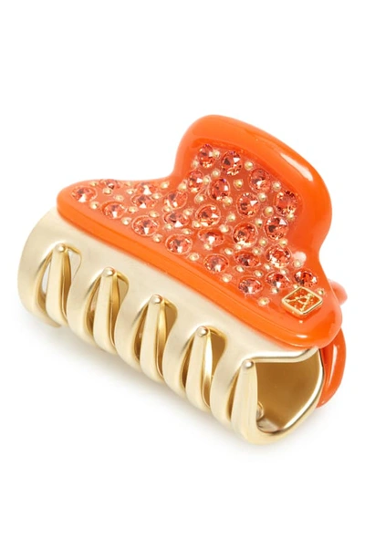 Shop Alexandre De Paris Vendome Jaw Clip In Orange