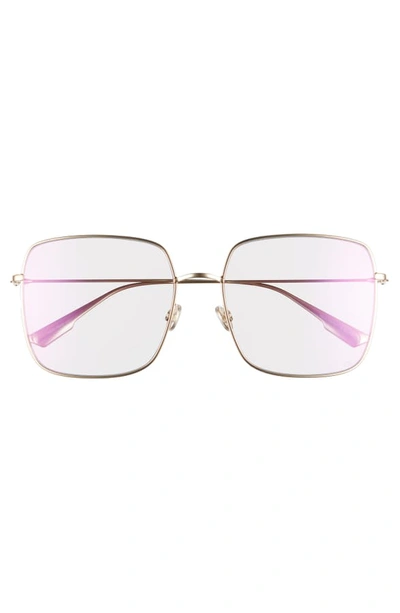 Shop Dior Stellaire 59mm Square Sunglasses - Rose Gold/ Pink
