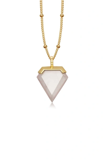 Shop Missoma Shield Pendant Necklace In Malachite/ Gold