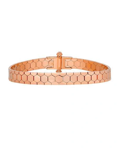 Shop Alberto Milani Piazza Castello 18k Rose Gold Polygon Bangle Bracelet