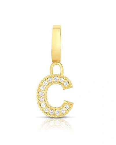 Shop Roberto Coin 18k Gold & Diamond Letter C Charm