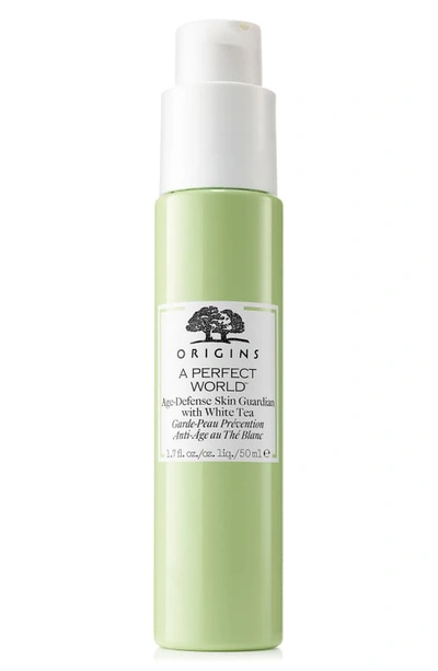 Shop Origins A Perfect World(tm) Age-defense Skin Guardian With White Tea Face Serum, 1 oz