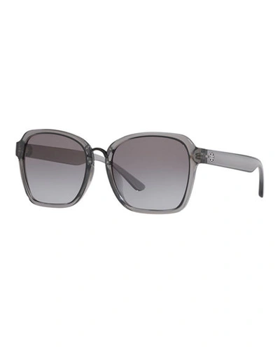 Shop Tory Burch Square Gradient Sunglasses In Gray