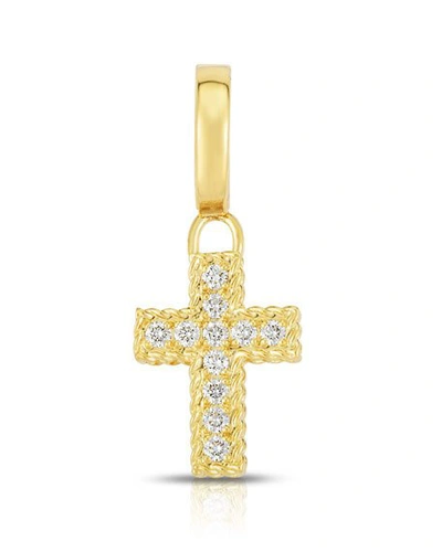 Shop Roberto Coin 18k Gold Diamond Cross Charm