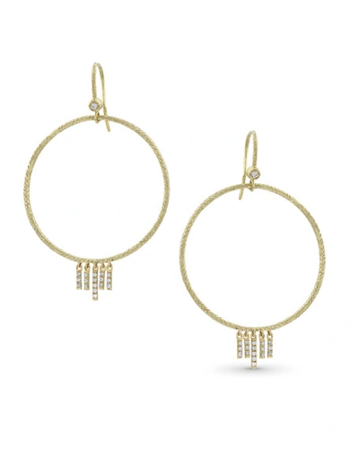 Shop Dominique Cohen 18k Gold Diamond Chevron Drop Earrings