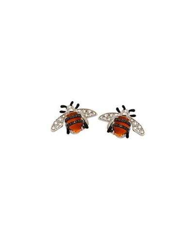 Shop Staurino Fratelli 18k Nature Bumble Bee Stud Earrings