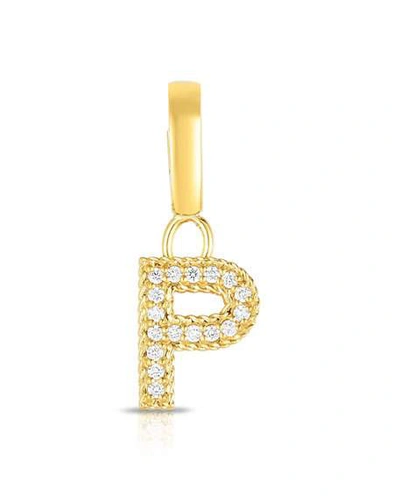 Shop Roberto Coin 18k Gold & Diamond Letter P Charm