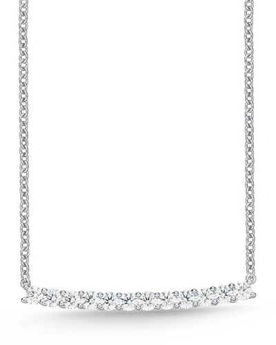 Shop Memoire 18k White Gold Large Diamond Bar Pendant Necklace