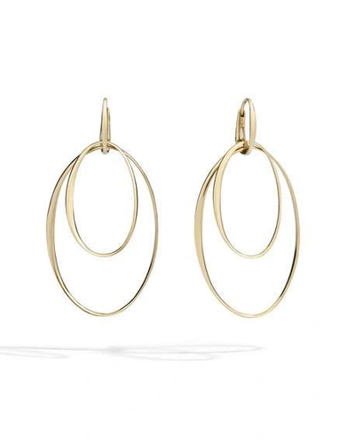 Shop Pomellato 18k Rose Gold Oval Hoop-drop Earrings