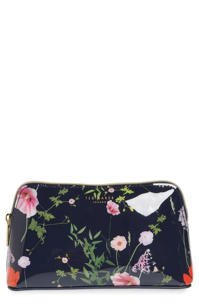 Shop Ted Baker Aristah Hedgerow Makeup Bag In Dark Blue