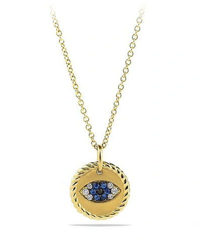Shop David Yurman Evil Eye Pendant Necklace With Diamonds