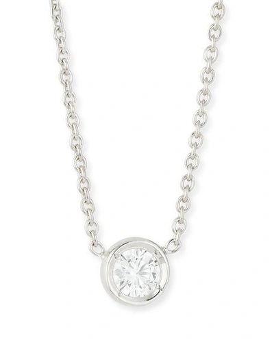 Shop Roberto Coin 18k White Gold Diamond Pendant Necklace