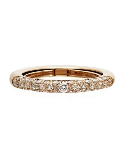 Shop Adolfo Courrier Never Ending 18k Pink Gold Diamond Ring, Adjustable Sizes 6-8