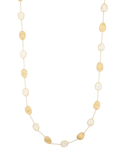 Shop Marco Bicego Lunaria Long Mother-of-pearl Station Necklace, 36"