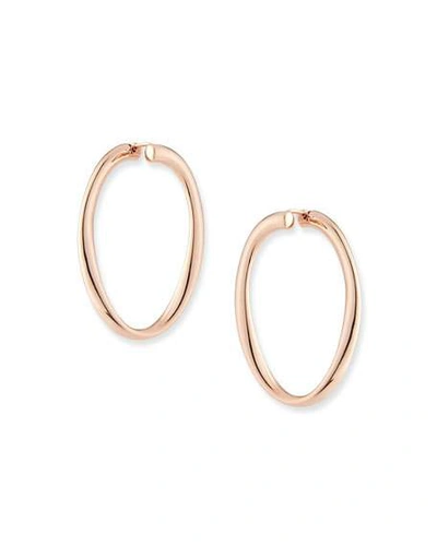 Shop Alberto Milani Millennia 18k Rose Gold Electroform Hoop Earrings