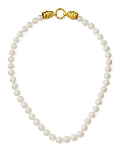 Shop Elizabeth Locke Pearl-strand Martin-clasp Necklace